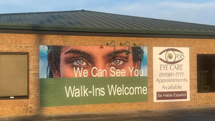 Eye care storefront window graphics