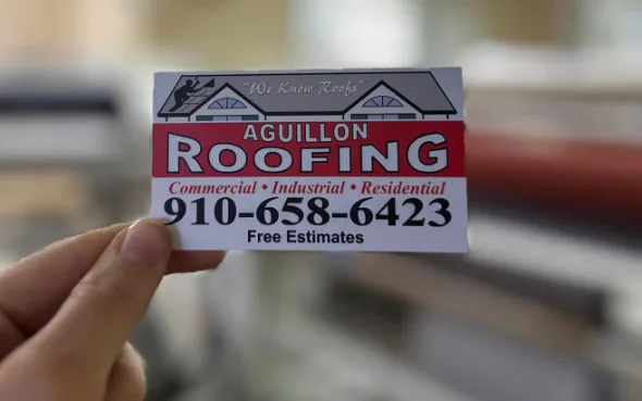 Printed business cards and advertising project